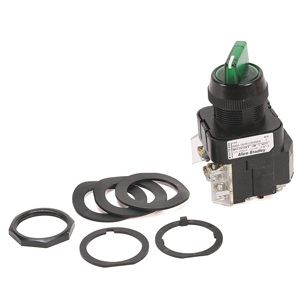 Product image for ABRA 800H-24HRA2KB6AX 30 5MM SELECTOR SWITCH ILLUMI