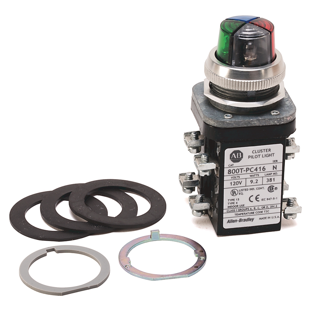 Product image for Light pilot cluster LED 2-unit 120VAC