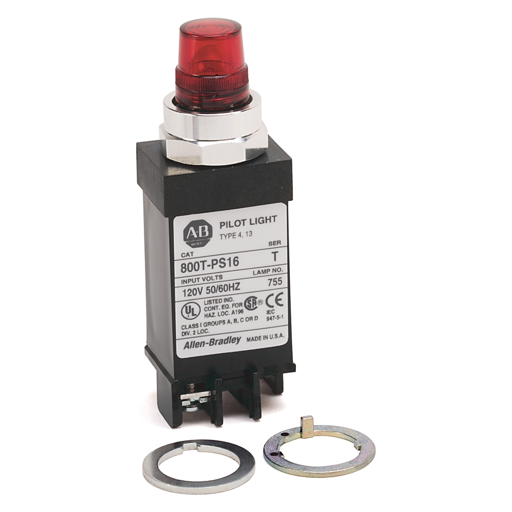 Product image for ABRA 800T-QSH24A PILOT LIGHT 18MM LED 24V FULL VOLTAGE AMBER