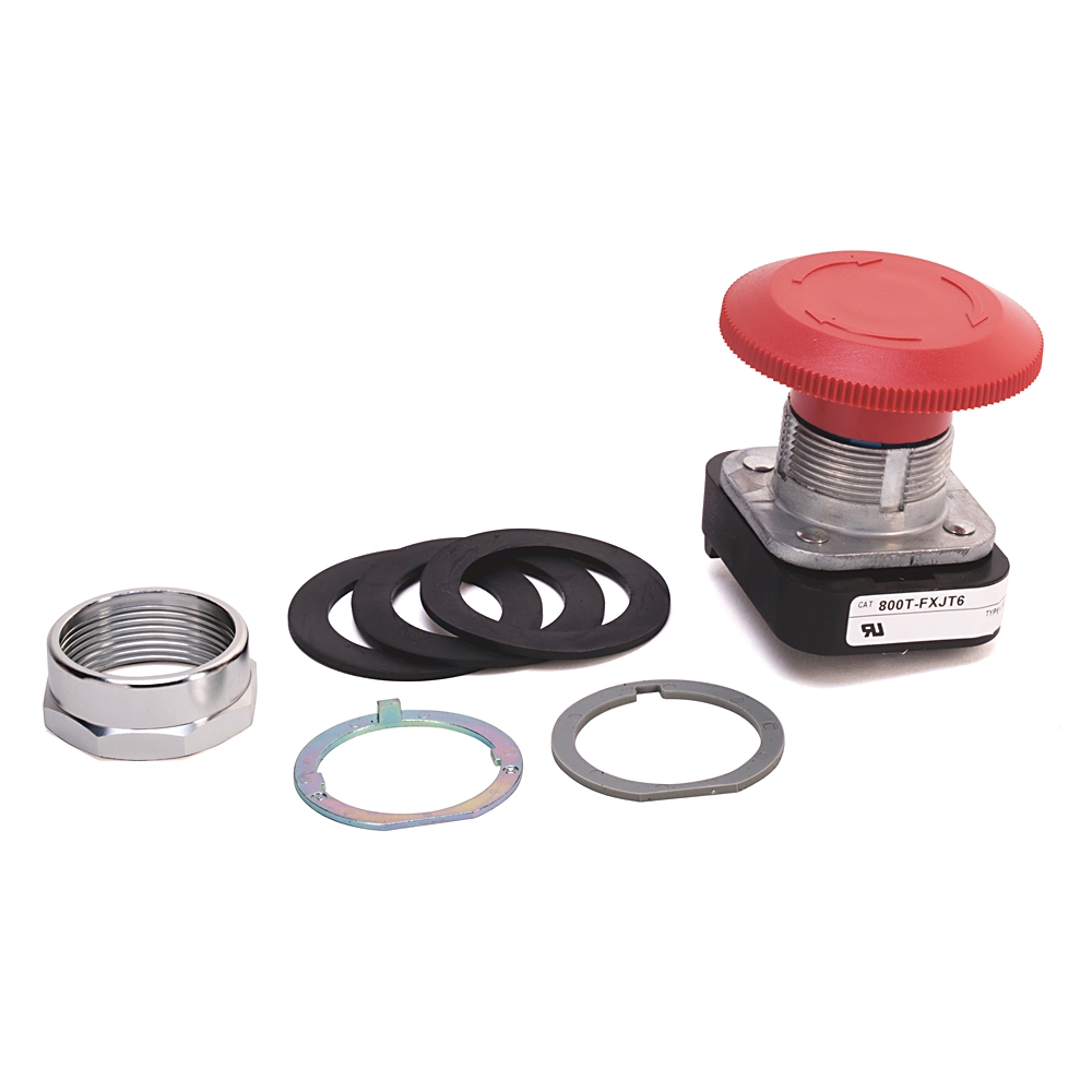 Product image for Pushbutton push-pull/twist release 2NO-2NC jumbo head red