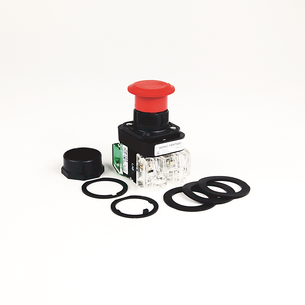 Product image for Operator pushbutton 2-position 1NC 12-130VAC/DC finger safe guards