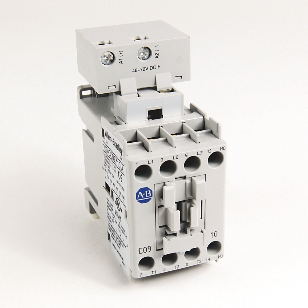 Product image for ABRA 100-C09EJ01 CONTACTOR IEC 9AMP 24VDC 1NC AUX CONTACT W/ INT DIODEI