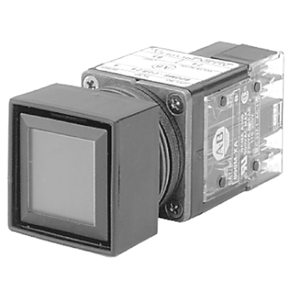 Product image for Pushbutton 1NO-1NC incandescent full voltage extended head 24VAC/DC amber