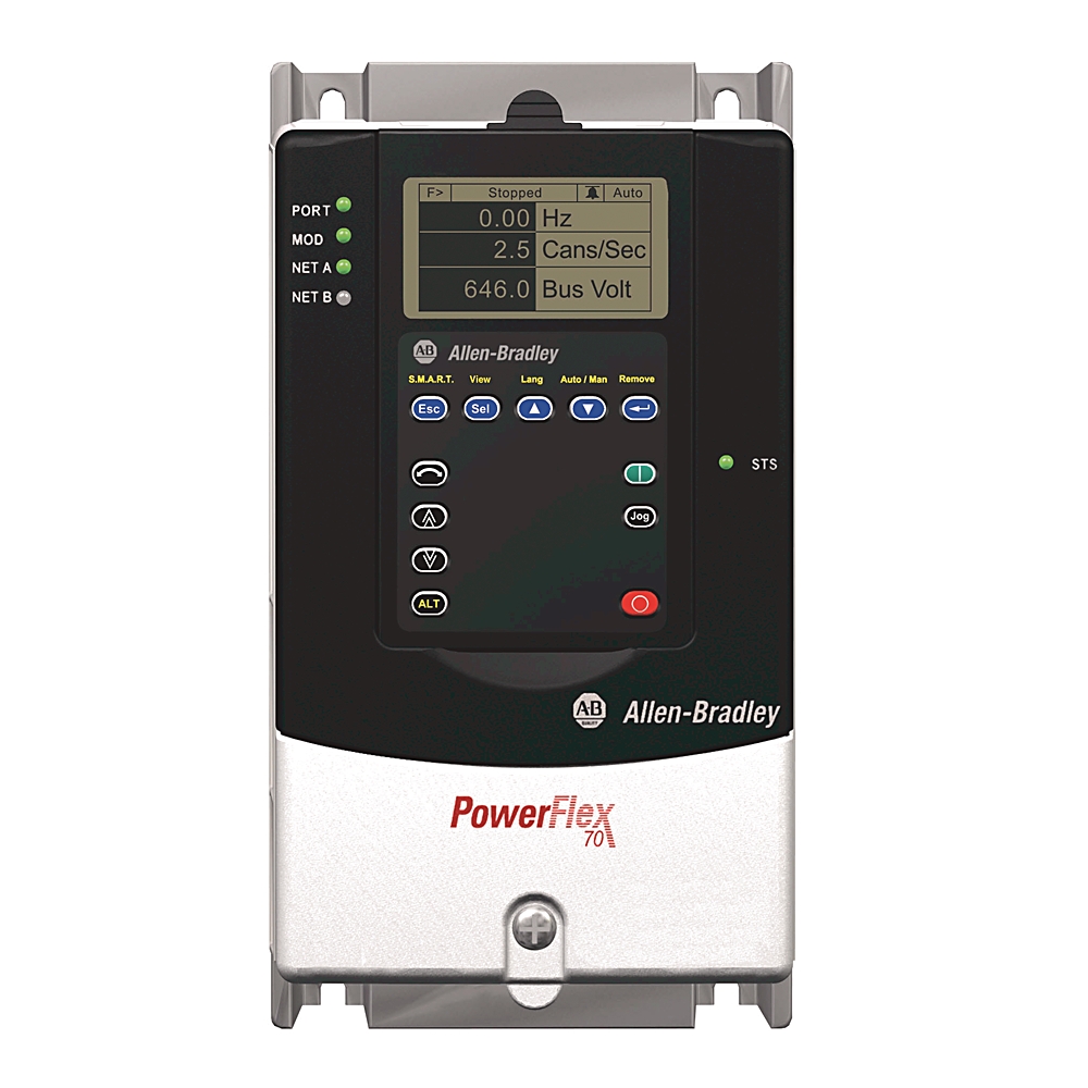 Product image for ABRA 20AD3P4A0AYNNNC0 DRIVE 480V 3.4A CONT 3PH 2HP ND OR 1.5HP HD N1 1 PANEL MOUNT ENCLOSURE ENHANCED