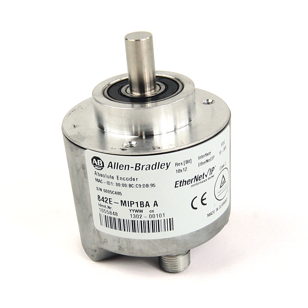 Product image for Encoder EtherNet/IP absolute multi turn M12 solid shaft