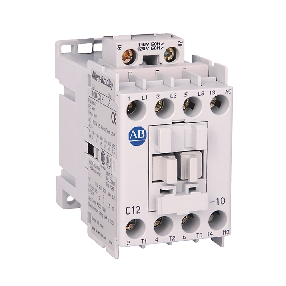 ABRA 100-C12D10 CONTACTOR IEC 12A 110VAC 50HZ 120VAC 60HZ 1NO AUX CON