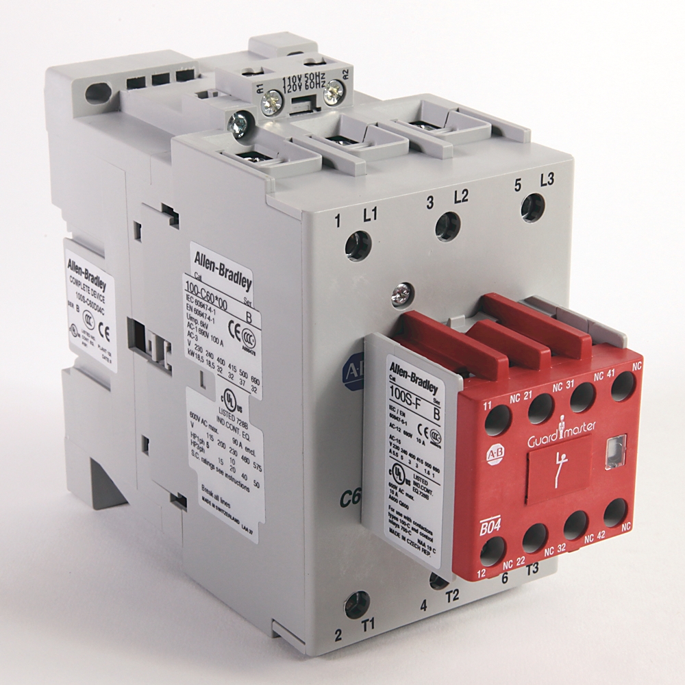 Product image for Contactor IEC SECU 50HP600V 4 PNO 60A BOB24VDIO 1NO4NF