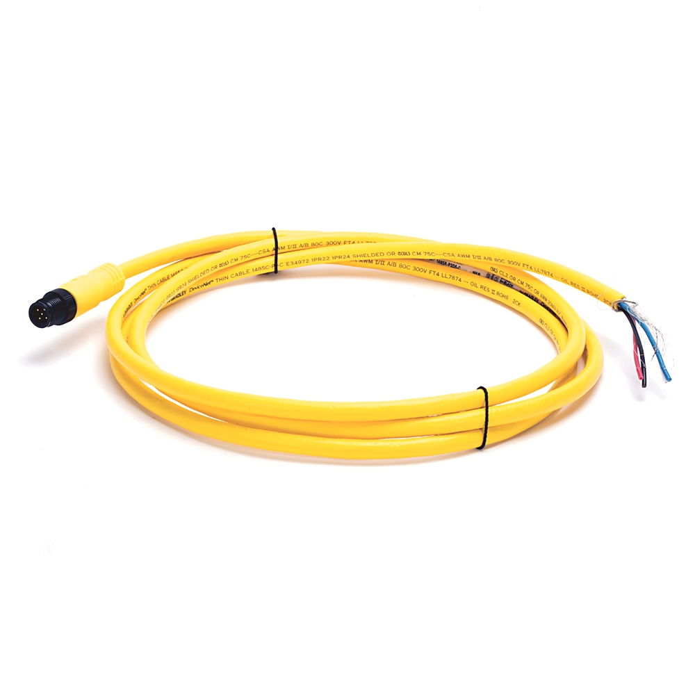 Product image for ABRA 1485R-P2N5-M5 DNET CORDSET 2M MALE-FEM MINI STR THIN YEL CPE