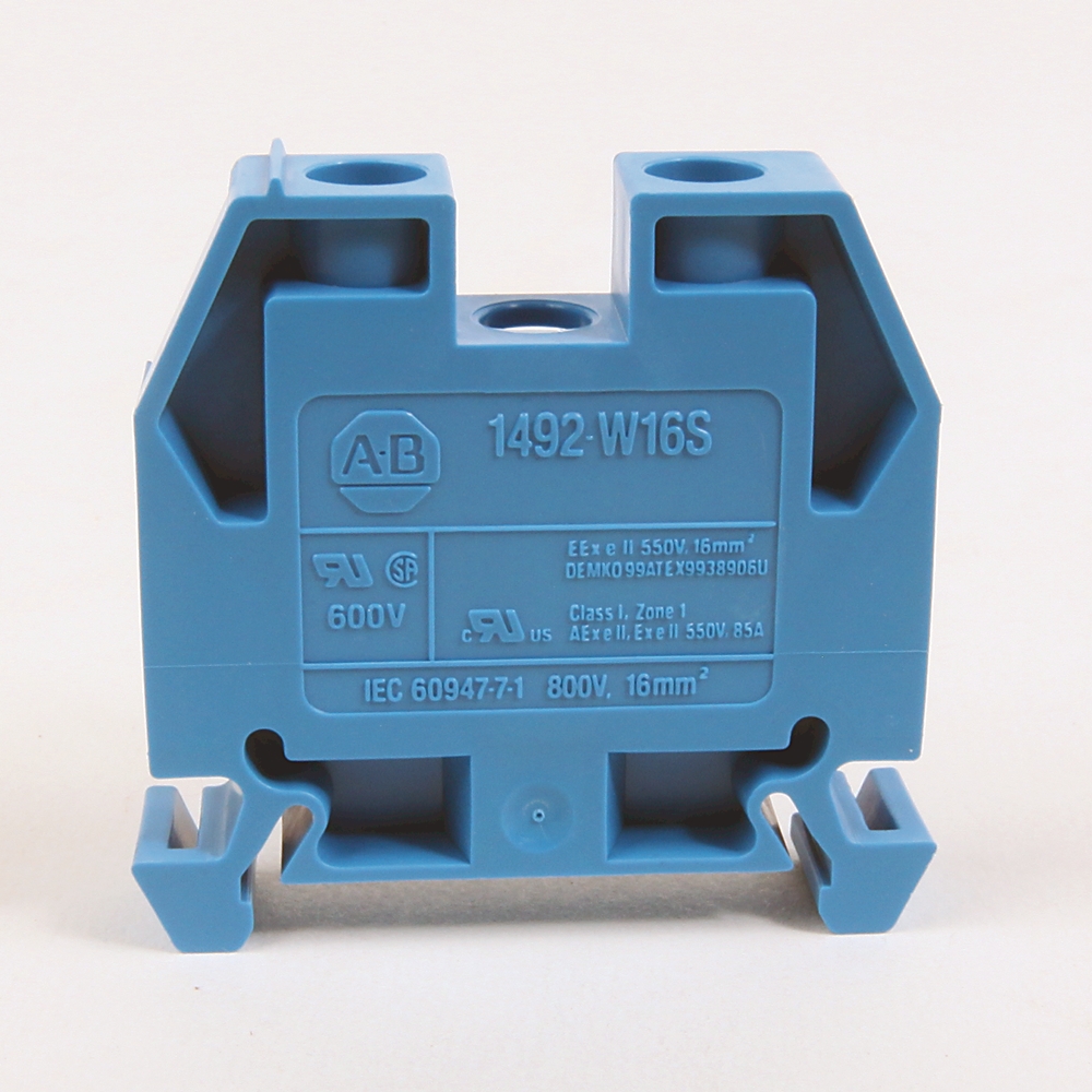 Product image for Block terminal 1-circuit screw feed-through 4-144AWG 85A 600V grey