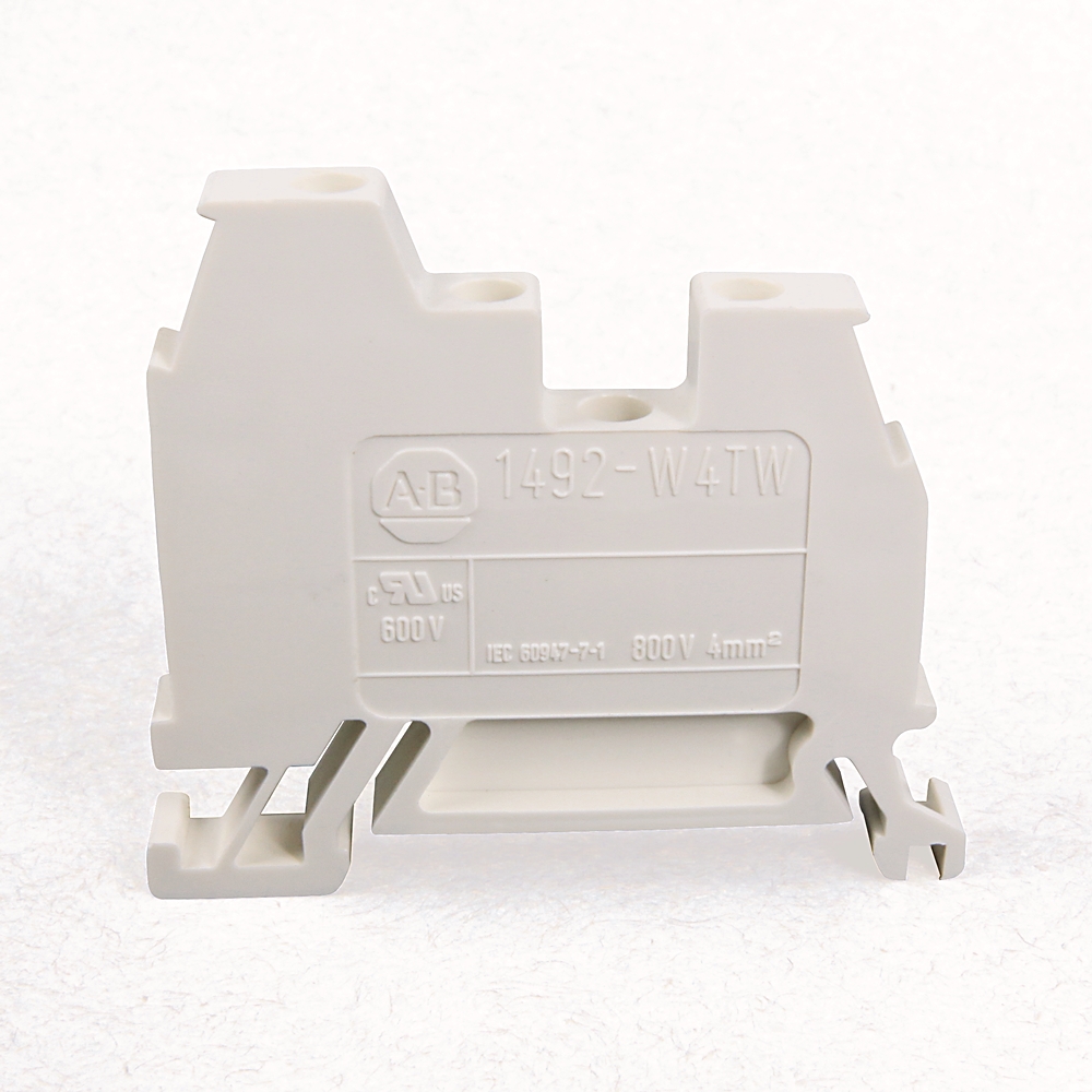 Product image for Block terminal feed-through 10-18AWG 30A 600V white