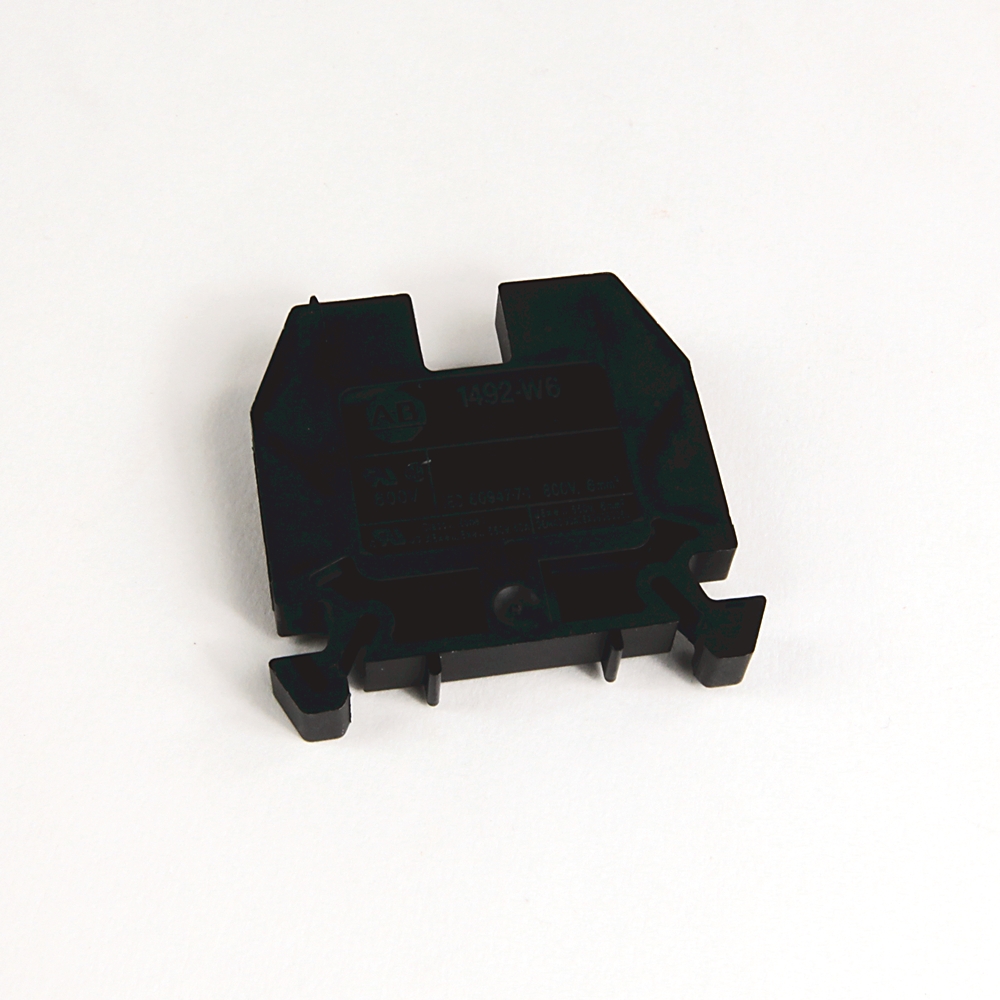 Product image for Block terminal 1-circuit screw feed-through 10-22AWG 40A 600V black