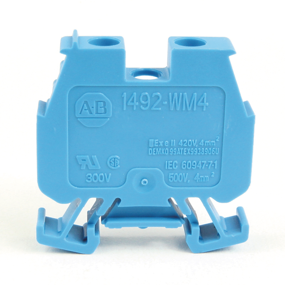 Product image for Block terminal mini 1-circuit screw 12-22AWG 20A 300V orange