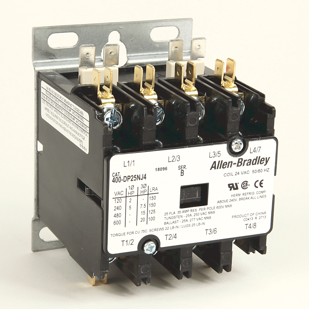 Product image for Definite Purpose Contactor 1P 25A 24V