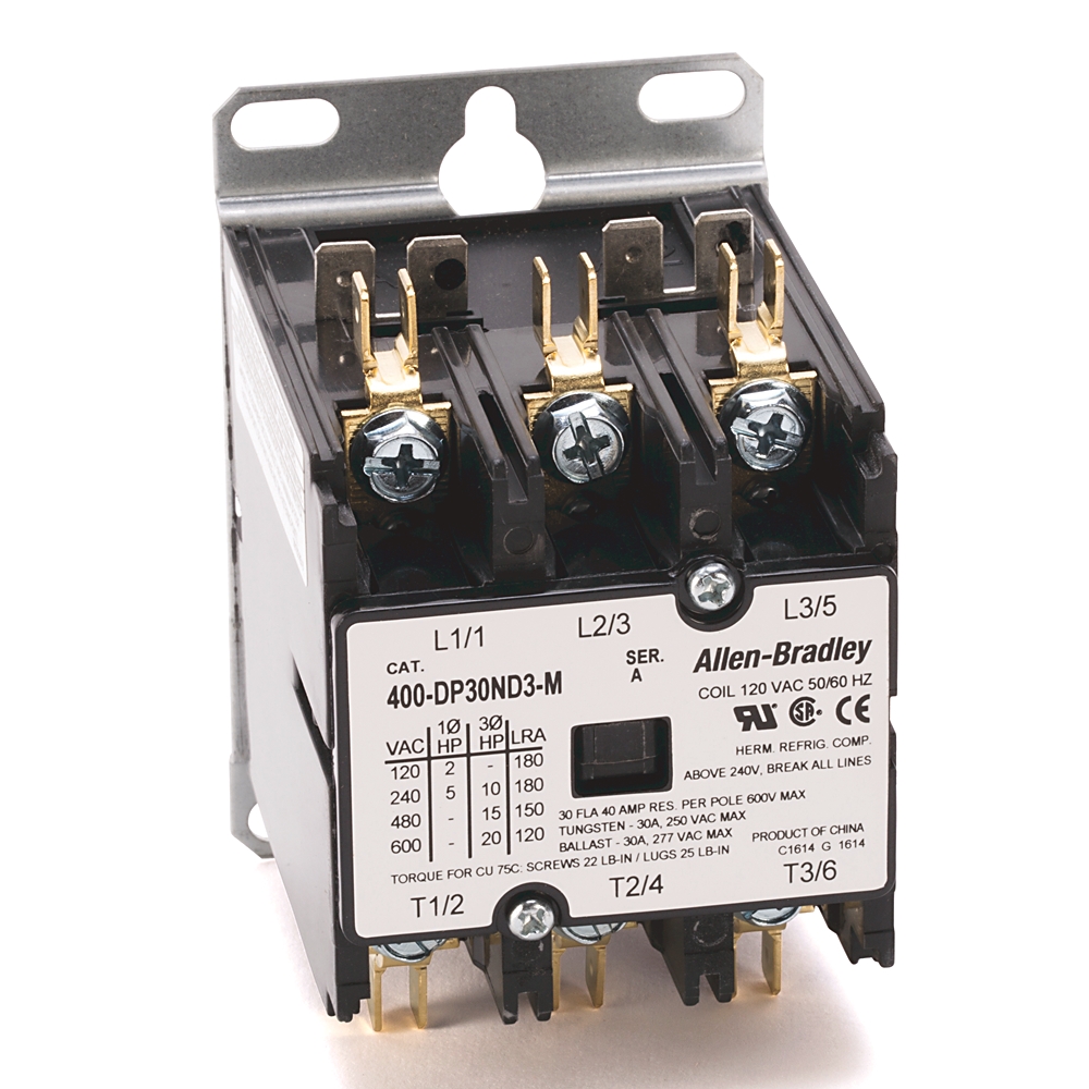 Product image for Definite Purpose Contactor 3P 30A 120V