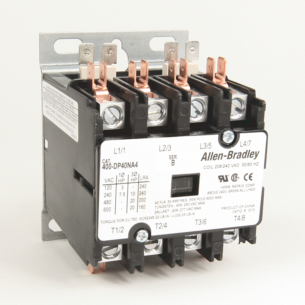 Product image for Definite Purpose Contactor 3P 40A 208/240V