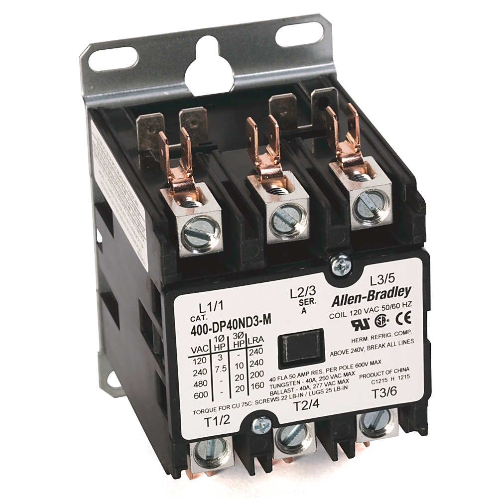 Product image for Definite Purpose Contactor 3P 40A 120V