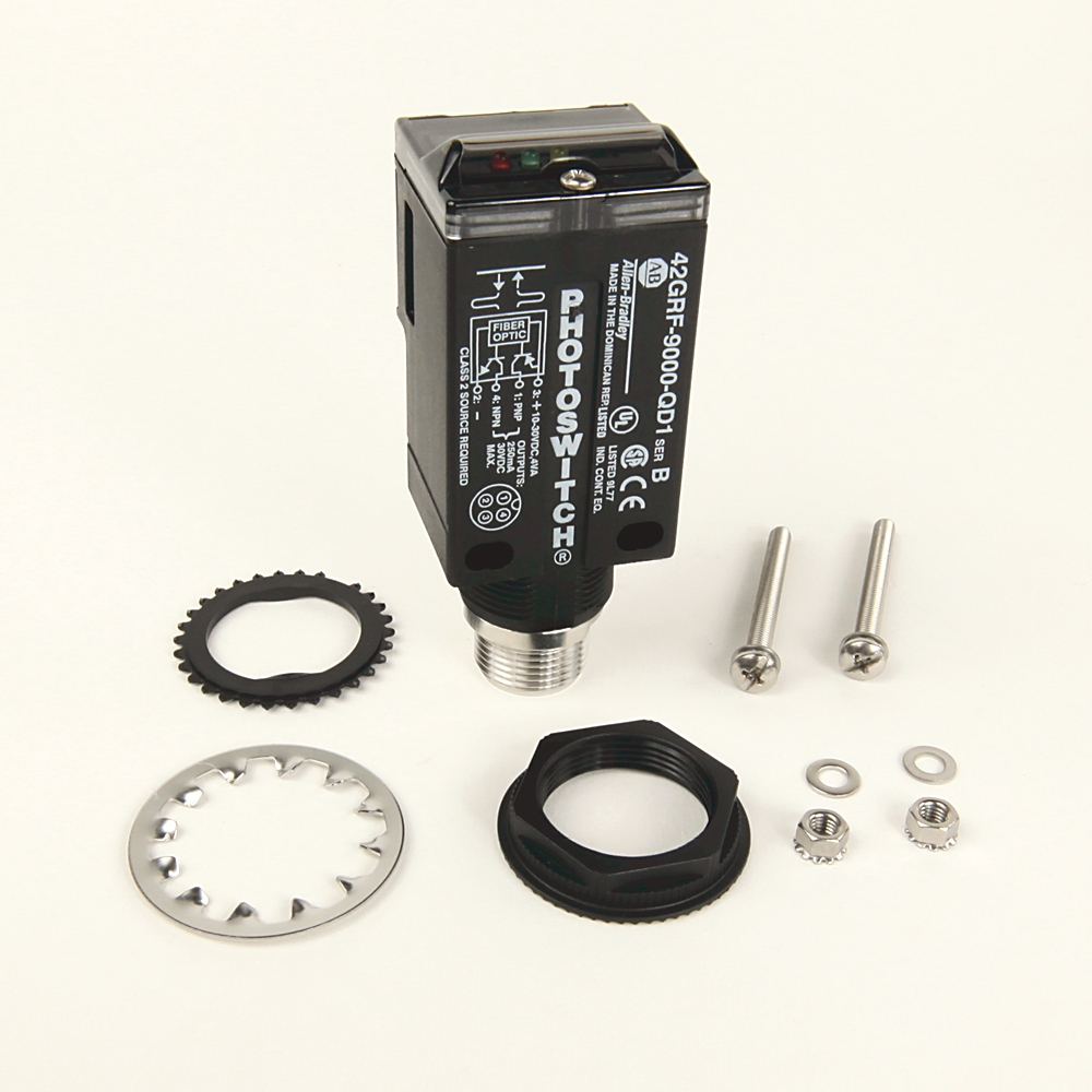 Product image for ABRA 42GRF-9000-QD1 PHOTOSWITCH SENSOR INFRARED FIBER OPTIC NPN/PNP 10-40VDC 4P AC MICRO QD