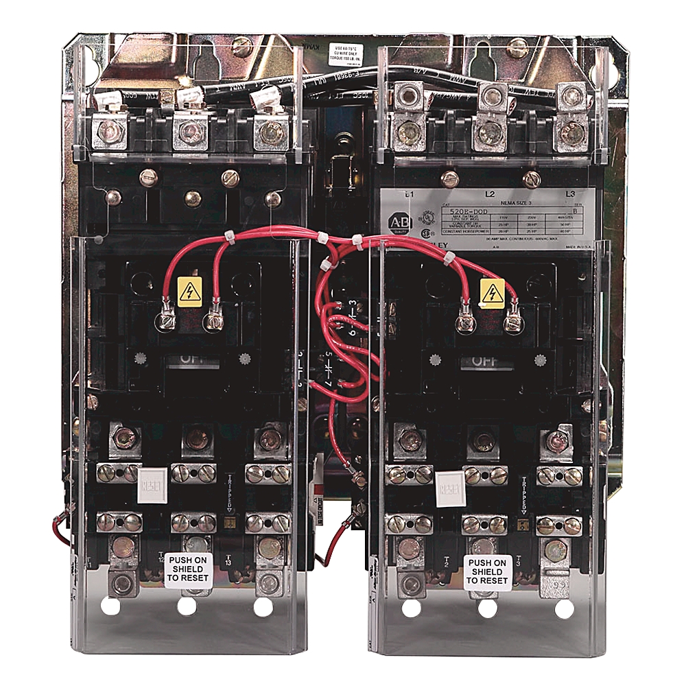 Product image for Starter multi-speed winding NEMA-3 90A 110-120V 14-45A relay 2-manual reset