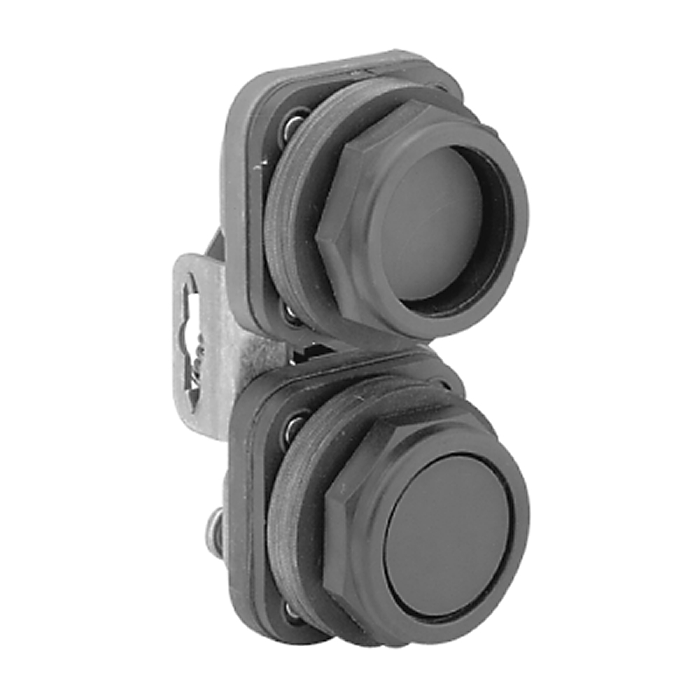 Product image for ABRA 800HC-RB16 PUSHBUTTON GRN RED MECHANICALLY INTERLOCKED