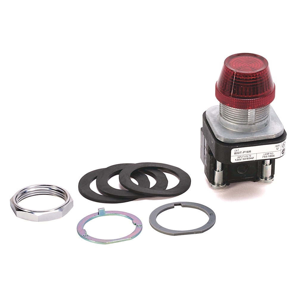 Product image for ABRA 800T-PH16G PILOT LIGHT 30.5MM 120V TRANSFORMER TYPE LED GREEN LENS