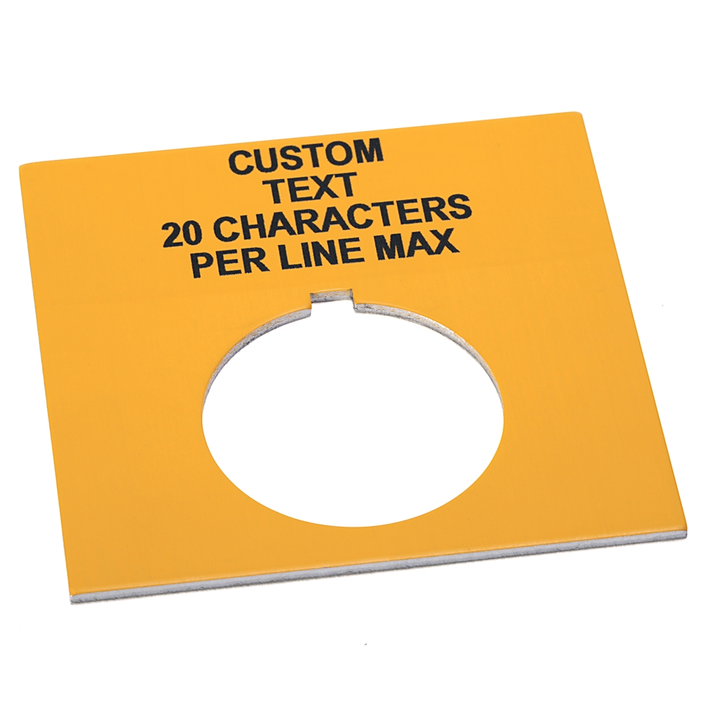 Product image for 30mm 800T Yel. Custom Text Large Legend