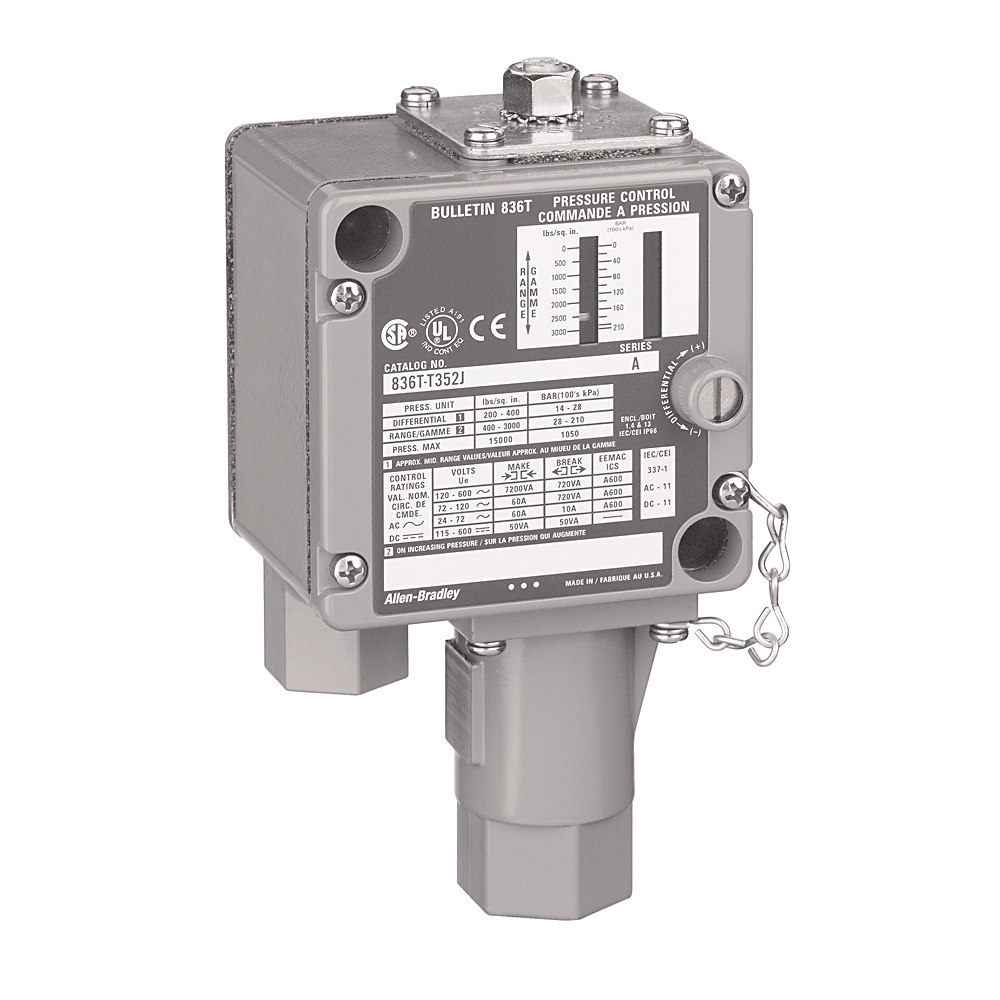 Product image for Controller pressure type-1/4/13 copper alloy LED pilot light 12-150PSI