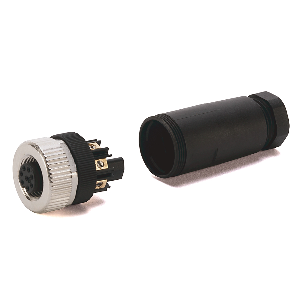 Product image for ABRA 871A-TS5-DM TERMINAL CHAMBER, DC MICRO (M12), STRAIGHT MALE, 5-PIN, 4-6MM (0.16-0.24 IN)