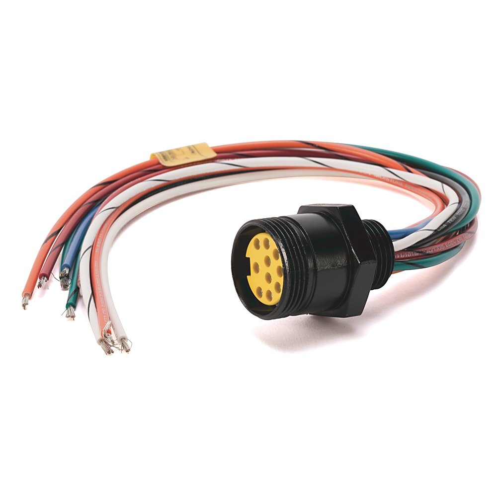 Product image for ABRA 888N-F10AF1-6F RECEPTACLE MINI 10PIN STRAIGHT FEMALE 6FT LEADS #16G
