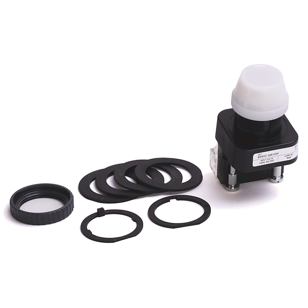 Product image for Operator pushbutton 1NO LED 12-130VAC/DC extended head red