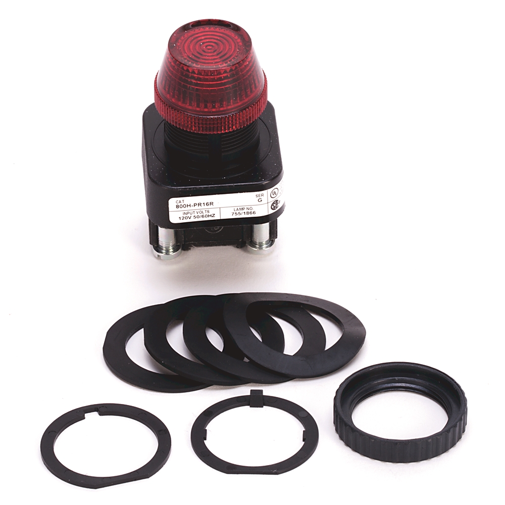 Product image for Pilot light 30mm 120V TRANSFO red