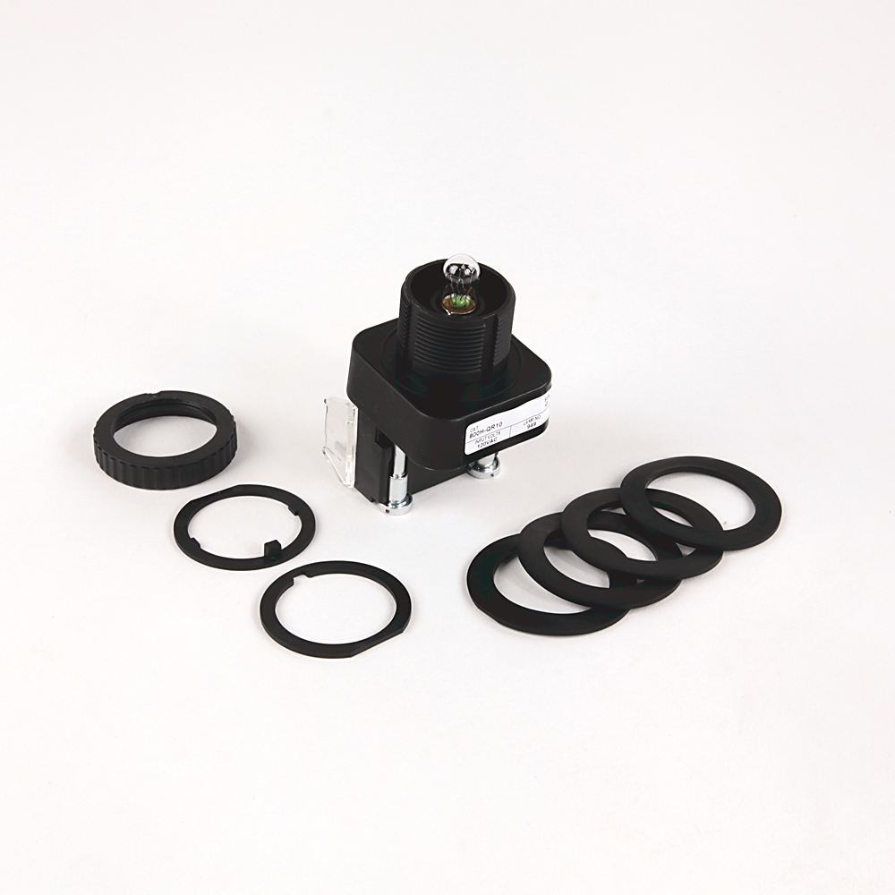 Product image for Pushbutton 1NO-1NC extended head without guard LED 12-130VAC/DC green lens