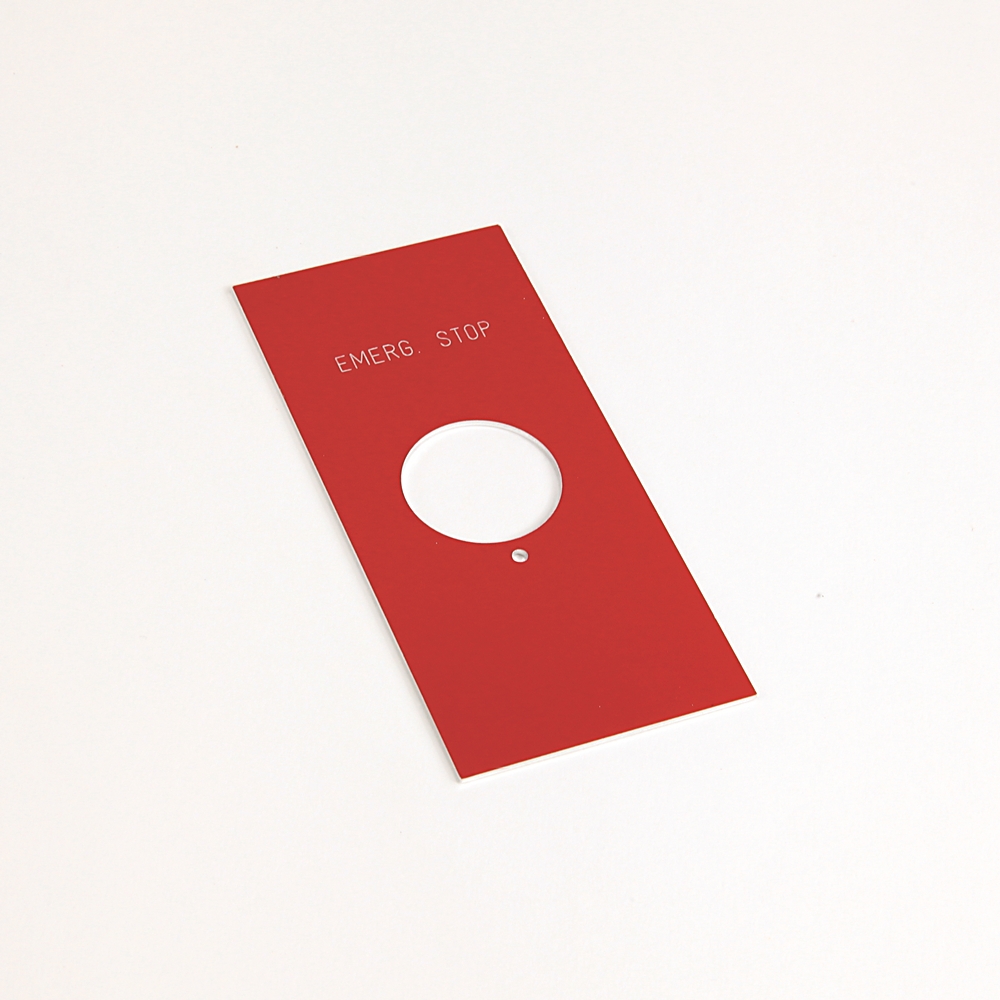 Product image for ABRA 800H-Y4J JUMBO NAMEPL EMERG JUMBO L/P EMERGENCY STOP'