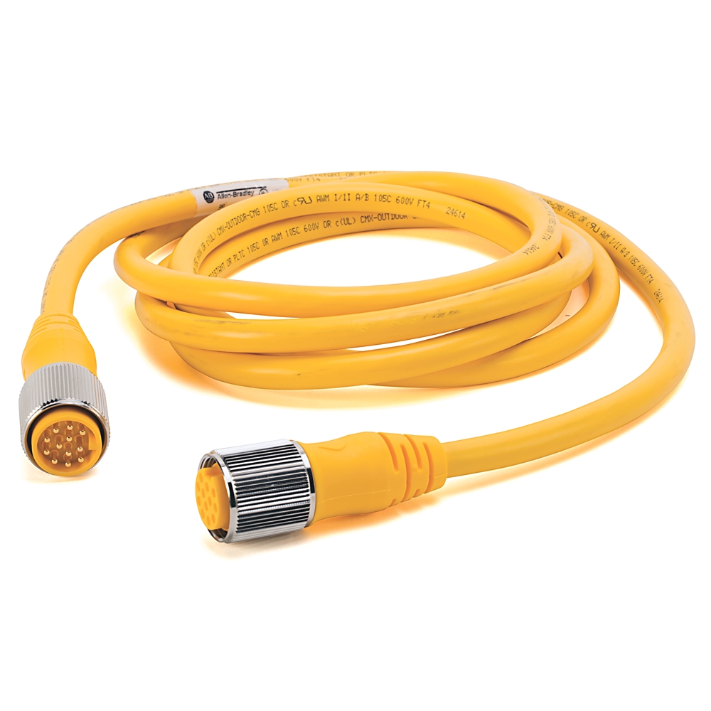 Product image for Cordset straight female 12-pin PVC 18AWG 8m