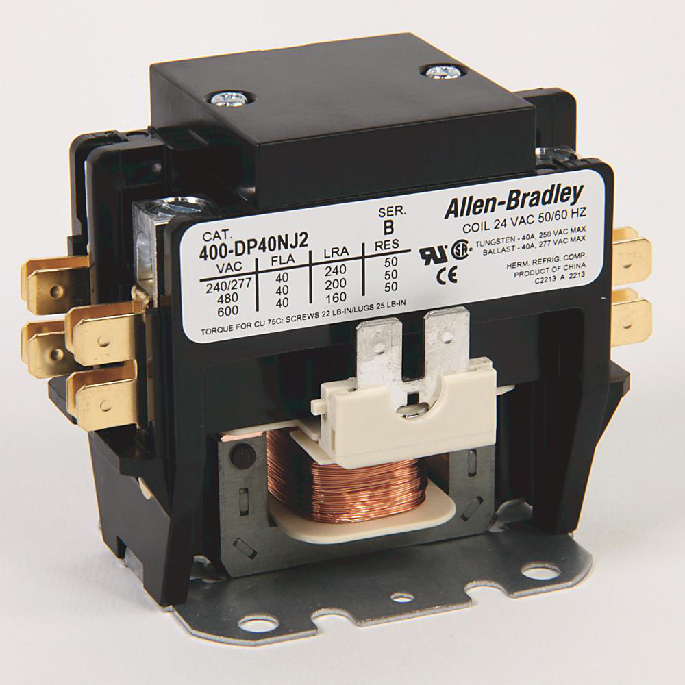 Product image for Contactor definite-purpose 2-pole 24V 40A