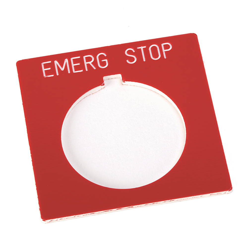 Product image for ABRA 800H-W372 NAME PLATE EMERG.STO