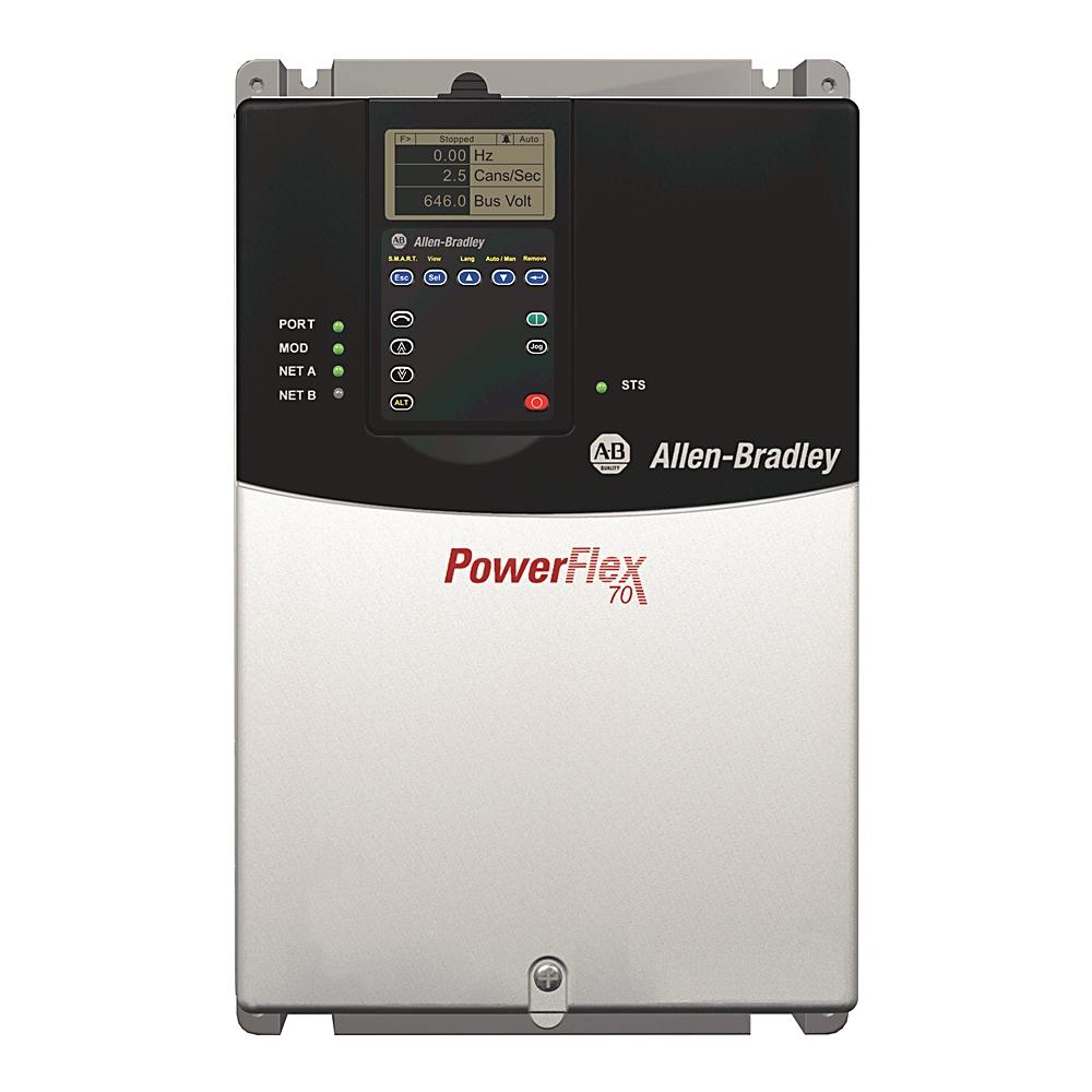 Product image for ABRA 20AE017A0AYNNNC0 DRIVE 600V 17A CONT 3PH 3PH 15HP ND OR 10HPHD PANEL MOUNT ENCLOSURE ENHANCED
