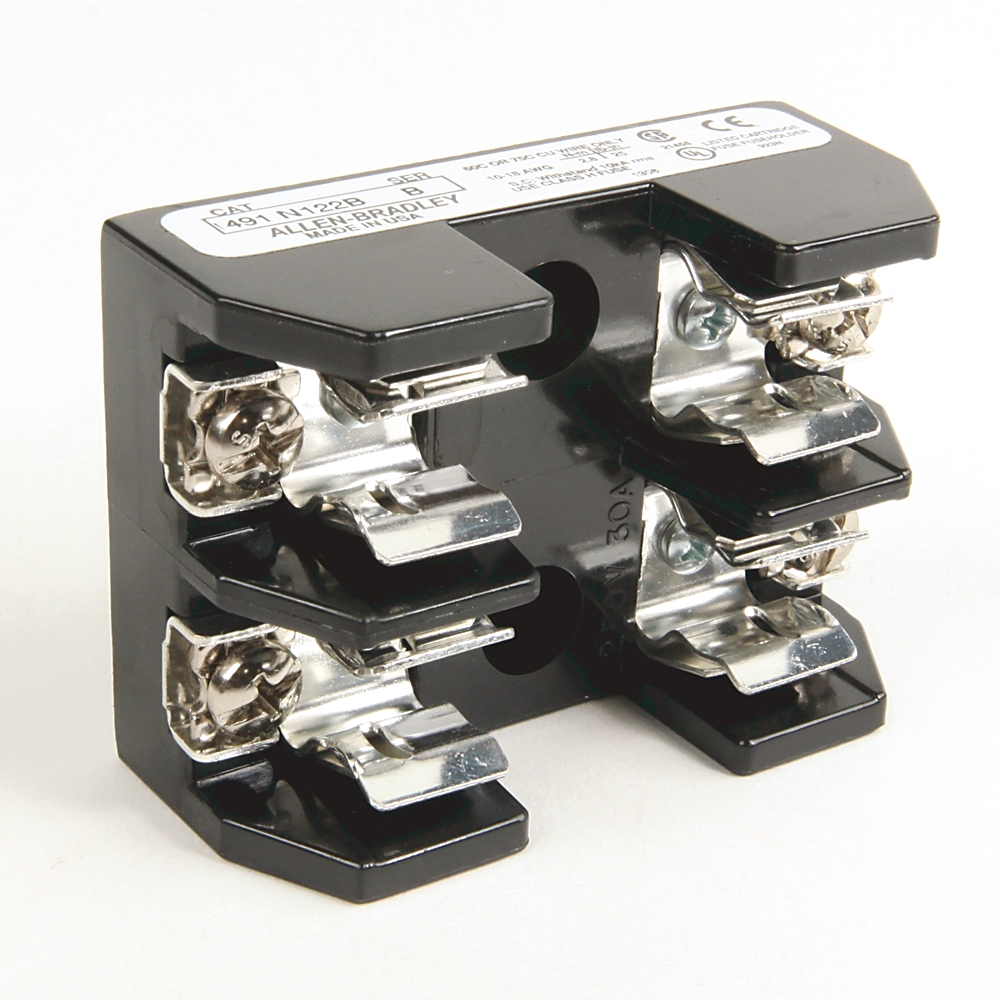 Product image for ABRA 1491-N122 FUSEBLOCK 30A 2P 250 FOR CLASS H AND J FUSES 250V
