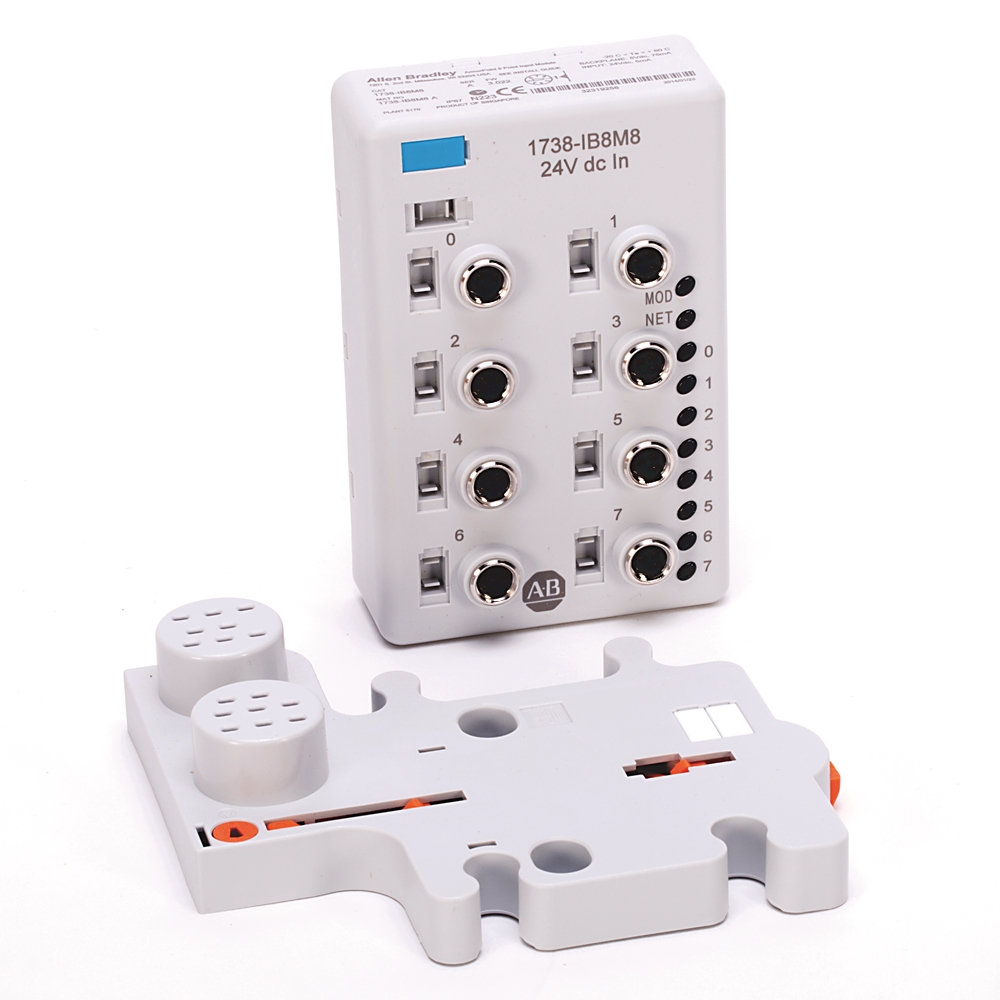 Product image for ABRA 1738-IB8M8 24VDC 8SINK INP 24VDC 8 SINK INP/M8 CONNECTORS