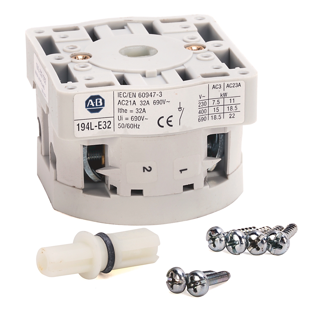 Product image for Switch control & load IEC front/door mount 1-pole 2-position 90..... on/off 32A