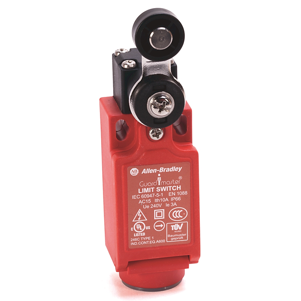 Product image for Switch position plastic 2NC-1NO MBB short lever 1/2" NPT