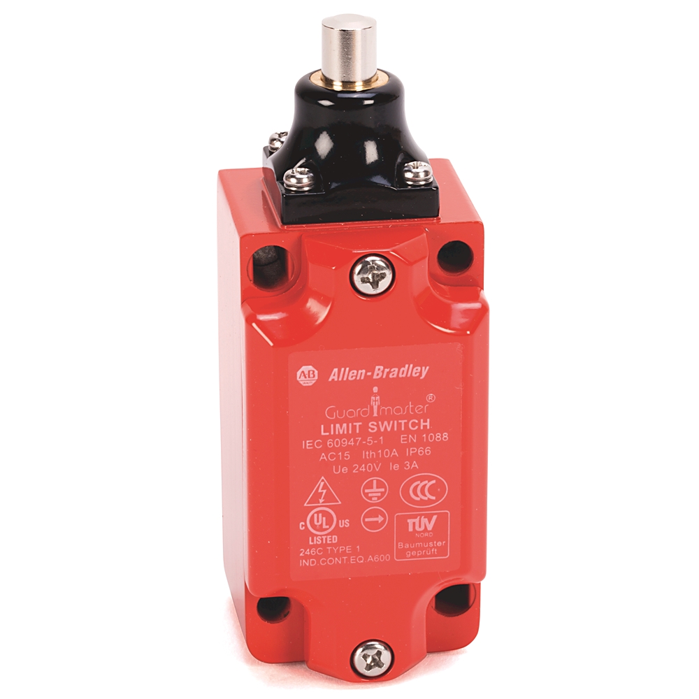 Product image for Switch limit metal 2NO2NC dome plunger actuator