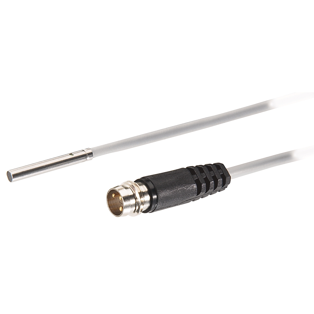 Product image for ABRA 871C-DM1NN3-E2 PROXIMITY SENSOR, 3-WIRE DC SMALL DIAMETER, TUBULAR STAINLESS STEEL, SMOOTH, 0.6MM SENSING DISTANCE, N.O., SINK (NPN) OUTPUT, PVC CABLE (3 COND)