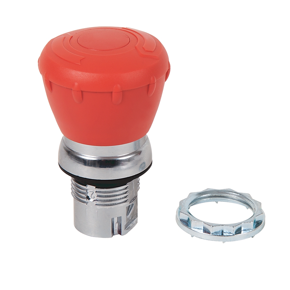 ABRA 800FM-MT44 PUSHBUTTON E-STOP RED MUSHROOM 40MM TWIST-TO-RELEASE 22.5MM NON-ILLUMINATED METAL BEZEL