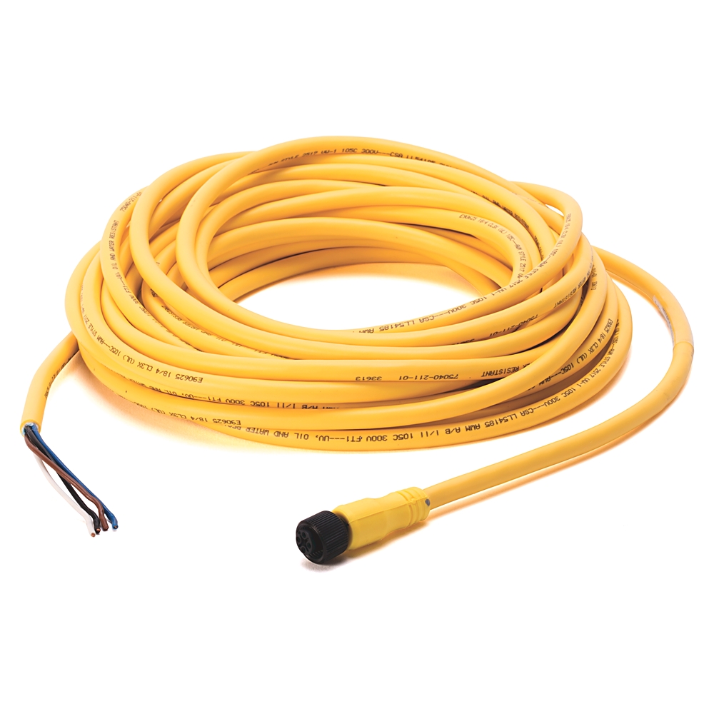 Product image for Cordset DC micro straight female 4-pin 18AWG yellow 2m
