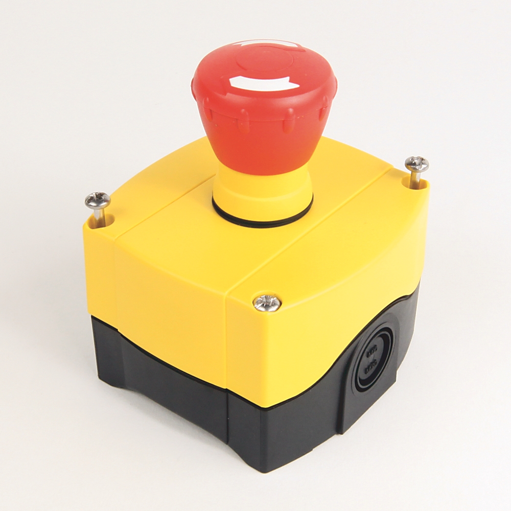 Product image for enclosure 22mm 1 ORIFICE SURF plastic M16/20 yellow