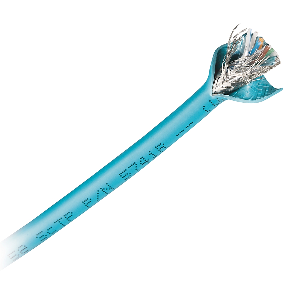 Product image for ABRA 1585-C8HB-S300 ETHERNET CABLE MEDIA 4PR 600V FOIL SHIELD TEAL 300MTR