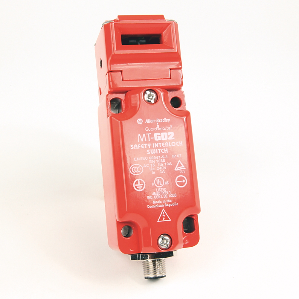 Product image for Switch tongue 2NC-2NO snap action 5-pin M12
