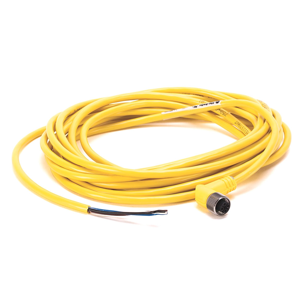 Product image for Cordset DC micro SS 4pin right angle female yellow 5m