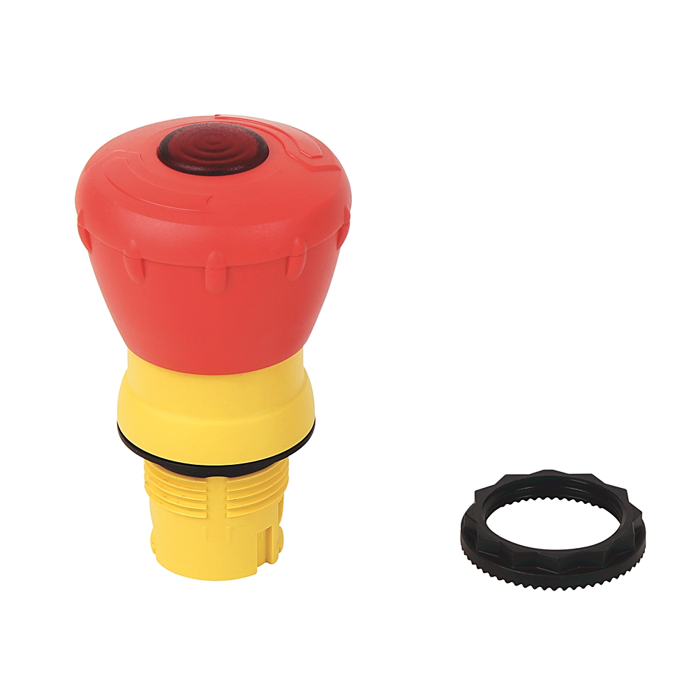 Product image for ABRA 800FP-LMT44 E-STOP ILLUM 40MM RED TWIST-TO-RELEASE PLASTIC BEZEL 22.5MM 800F SERIES