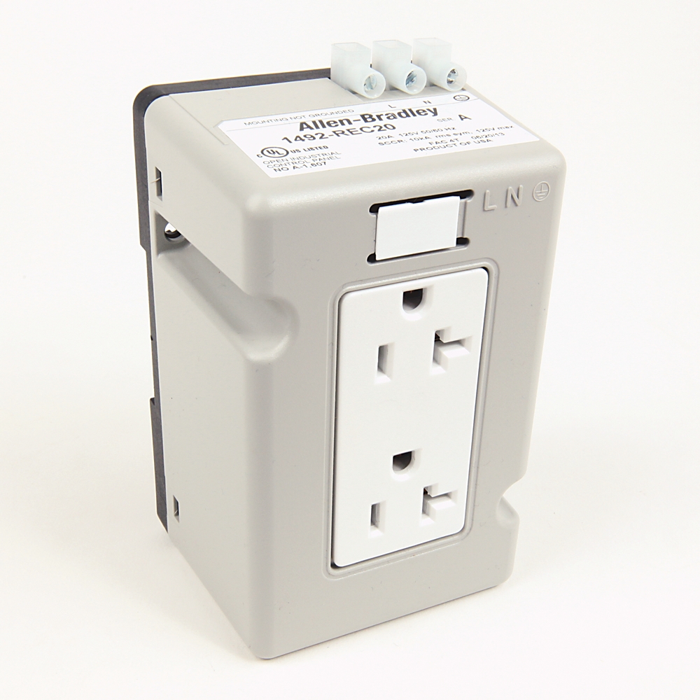ABRA 1492-REC15 RECEPTACLE 15A DIN RAIL MOUNTING DUPLEX